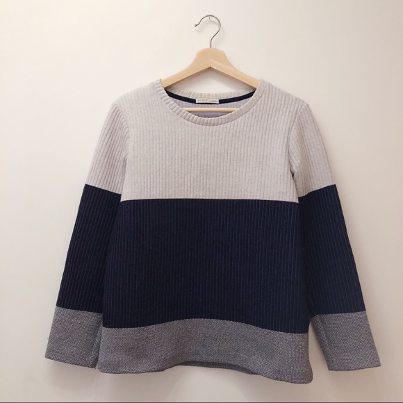 Zara White, Indigo and Grey Sweatshirt - Picture 2 of 7